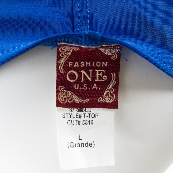 Blue Beaded Sleeveless Blouse - Picture 5 of 5